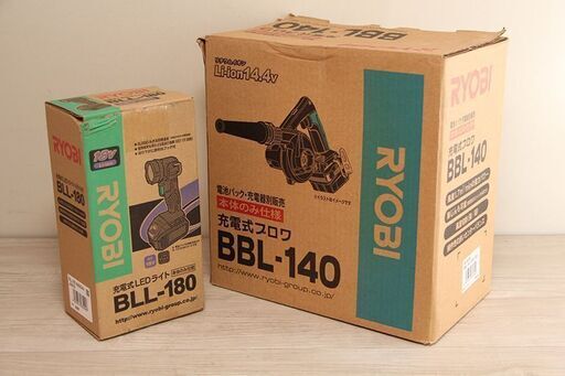未使用 RYOBI 18V 充電式ブロワBBL-180 LEDライト BLL-180 リョービ まとめて 本体のみ (D4476shtY)