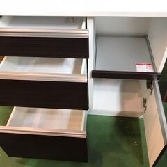 【愛品館八千代店】高橋木工所　2枚扉キッチンボード　ファリーナフローラ90