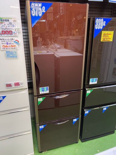 【愛品館八千代店】保証充実HITACHI2017年製375ℓ3ドア冷凍冷蔵庫R-S3800HV