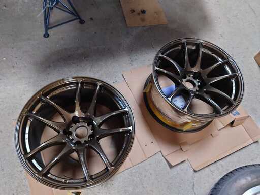 ワーク CR極 9.5J -15 18インチ 2本 ブロンズ 自家塗装 逆反り 未