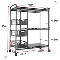 【8/5までお取り置き中】キッチンラック、半年程度使用品