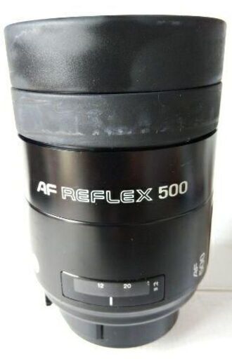 MINOLTA/AF REFLEX/AF-500/カメラレンズ/ほぼ未使用