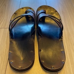 【定価6.5万円/ 値下げしました】ユッタニューマン FRANK D9 ブラウン レザーサンダル