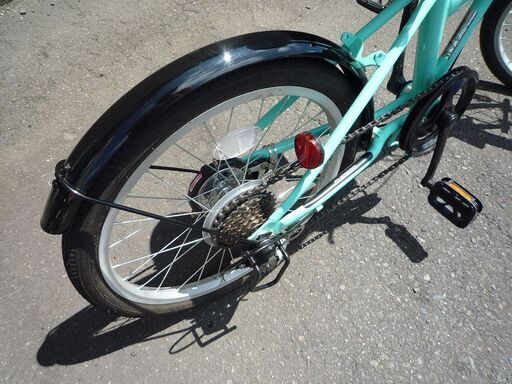 折りたたみ 自転車 20インチ A-STYLE 変速付き 中古 ライトグリーン 