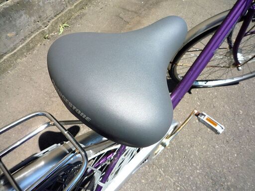 自転車 27インチ カゴ付き自転車 6段変速 中古 パープル 札幌市東区 新道東