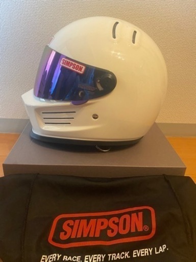 SIMPSON シンプソンヘルメット バンディットプロ ホワイト ヘルメット