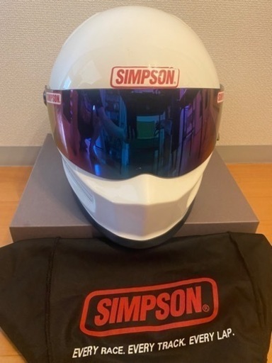 SIMPSON シンプソンヘルメット バンディットプロ ホワイト ヘルメット