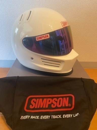 SIMPSON シンプソンヘルメット バンディットプロ ホワイト ヘルメット