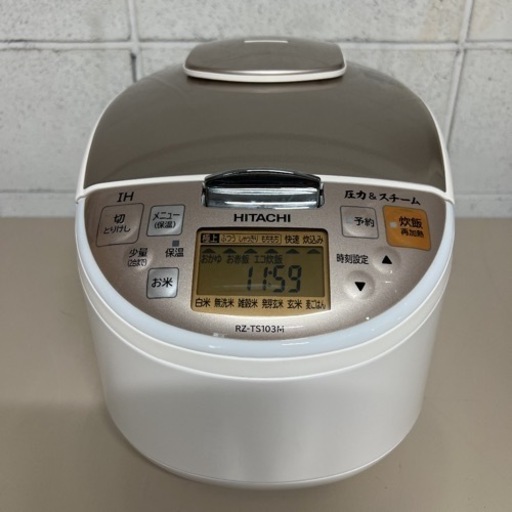 【美品】HITACHI  日立　炊飯器　RZ-TS103M  2020年製　5.5合