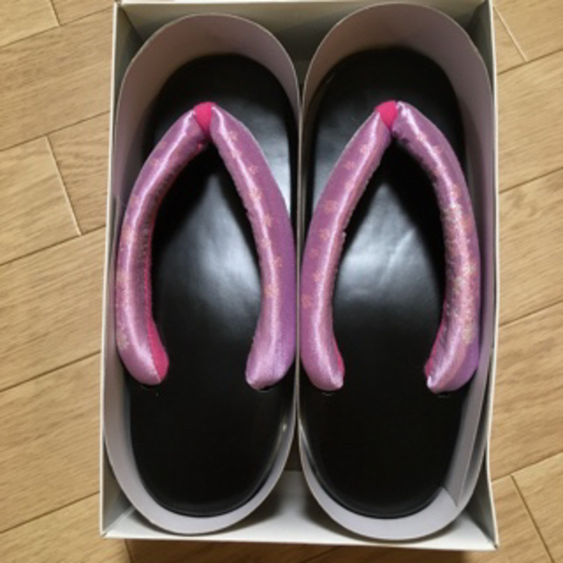 下駄　女性用　24cm   美品　ピンク