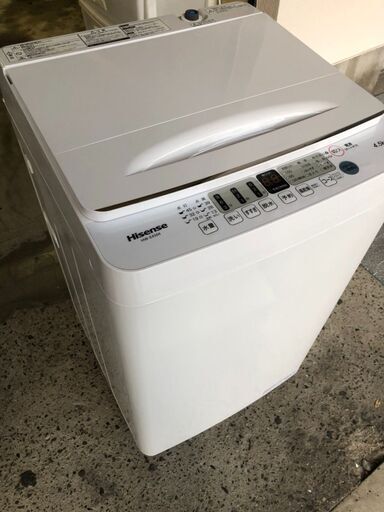 ハイセンス 4．5kg 全自動洗濯機 オリジナル 白 HWE4504