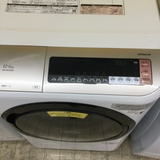 ●【✨ビッグドラム❗️風アイロン❗️✨】定価¥148,900 HITACHI/日立 12/6kgドラム洗濯機 BD-NX120BR 2017年製