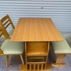 ダイニングテーブル　¥4980  セット　4点　小倉南区　