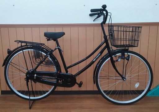 26インチ 婦人用自転車 黒 LEDライト交換済