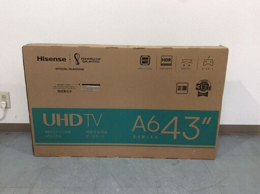 （12/8受渡済）YJT4894【Hisense/ハイセンス 43インチ液晶テレビ】新品 43A6G 家電 映像機器 4Kテレビ