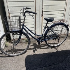 【7/25まで】自転車 ママチャリ 27インチ 紺色