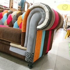 英国調｜チェスターフィールドスタイル｜パッチワークソファ