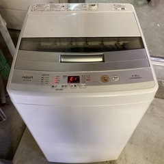 全自動電気洗濯機　アクア　AQUA 4.5kg 全自動洗濯機　ホワイト