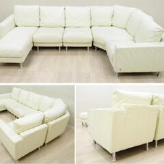 お値下げします!■アクタス■ギャラリーM■最高級本革コーナーソファ5点セット