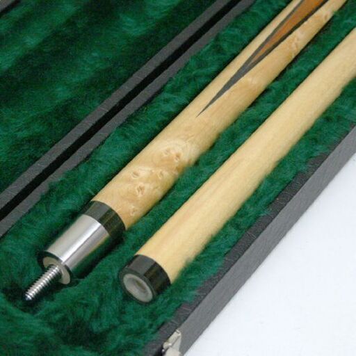 ヒューブラー ビリヤードキュー プレイキュー 58.5インチ McDERMOTTハードケース付 HUEBLER POOL CUE アメリカ製 札幌市 清田区 平岡