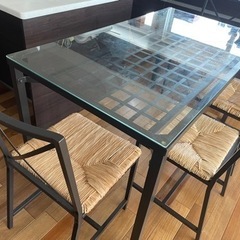 IKEA GRANAS ダイニングテーブル＋チェア×4 中古品