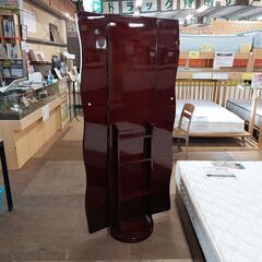 メーカー不明　日本製　回転式　姿見三面鏡　ウエーブ　バ―ズアイメイプル【愛品倶楽部柏店】