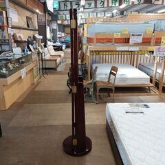 メーカー不明　日本製　回転式　姿見三面鏡　ウエーブ　バ―ズアイメイプル【愛品倶楽部柏店】