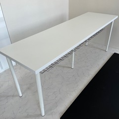 IKEA テーブル　2m x 60cm 高さ調整可能　ケーブルホ...