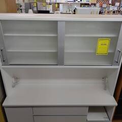 ※販売済【180】レンジボード ホワイト 食器棚