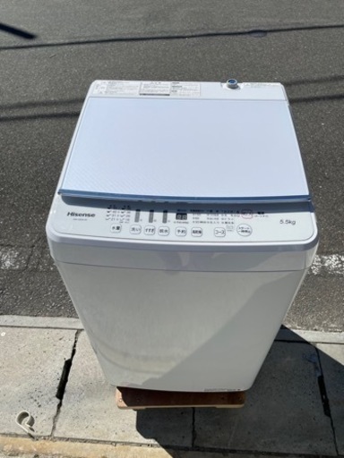 名古屋市郊外配送無料　Hisense  5.5kg洗濯機　HW-G55A-W