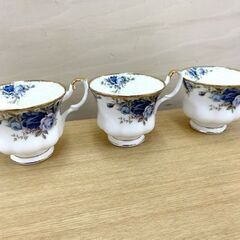 ROYAL ALBERT Moonlight Rose カップ&ソーサー3客セット ロイヤルアルバート ムーンライトローズ 金彩 薔薇 花柄 札幌市手稲区