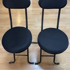 美品　パイプ椅子　折りたたみ椅子　2脚