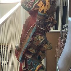 バリ ガルーダ像 ハンドメイド品 置物 アジアン雑貨 高さ 約187センチ 現状品【ユーズドユーズ名古屋天白店】 J1958