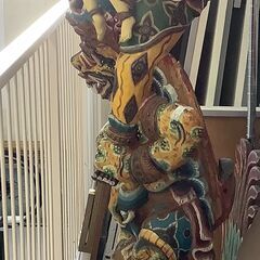 バリ ガルーダ像 ハンドメイド品 置物 アジアン雑貨 高さ 約187センチ 現状品【ユーズドユーズ名古屋天白店】 J1958