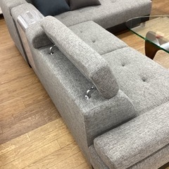 KG-97【新入荷　リサイクル品】フォーカス　カウチソファ2点セット　グレー