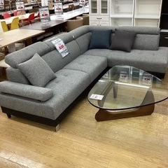 KG-97【新入荷　リサイクル品】フォーカス　カウチソファ2点セット　グレー