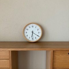 無印良品　壁掛け時計　クロック　シンプル　木製