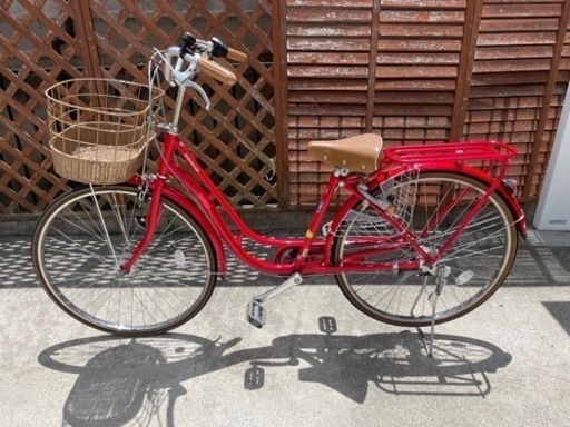 最も優遇の ブリヂストンBRIDGESTONE 3段ギアチェンジ付き自転車 赤色