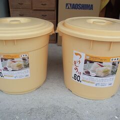 新品　つけもの容器　樽　50・60　2個　日本製