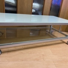 【美品】テレビ台 ガラス テーブル ローボード 