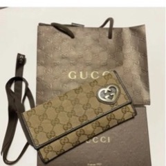 GUCCI長財布 Wホック インターロッキングハート