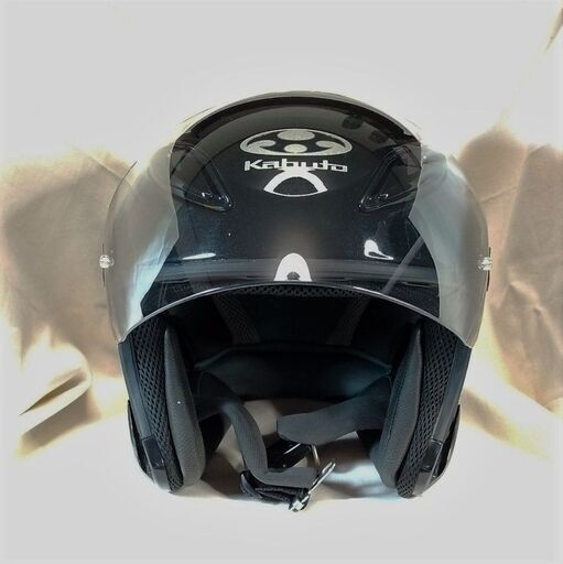 【取引中】カブト（kabuto）　AVAND（アヴァント）-Ⅱ　サイズXL　ブラック　ジェットヘルメット