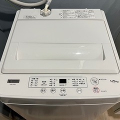 全自動電気洗濯機　ヤマダセレクト4.5kg　使用2ヶ月半　YWM...