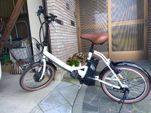 折りたたみ式 20インチ電動アシスト 6段ギヤ付自転車【新品同様】