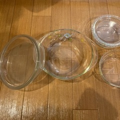 ガラス食器蓋付き耐熱皿　