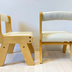 キッズチェア　木製　ローチェア　子供椅子　学習椅子　2脚セット