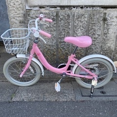 子ども用自転車(16インチ、ピンクカラー)