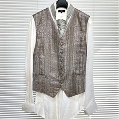 結婚式　タキシード フルセットシルバー 　PERLA Lサイズ🕺