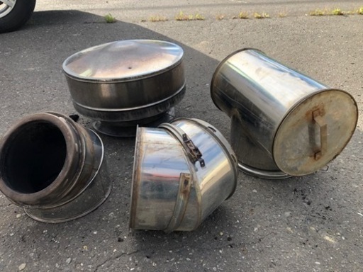 薪ストーブ用溶接二重煙突、Ｔ曲、45°曲、スーパーハイトップ他 薪ストーブ用溶接二重煙突、T曲、45°曲、スーパーハイトップ他