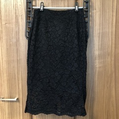 【GU】レースタイトスカート/XSサイズ/Black